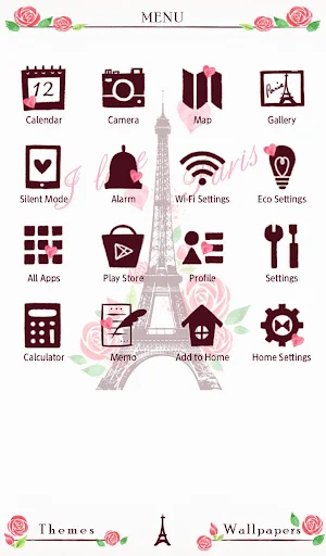 I Love Paris Wallpaper Screenshot 1