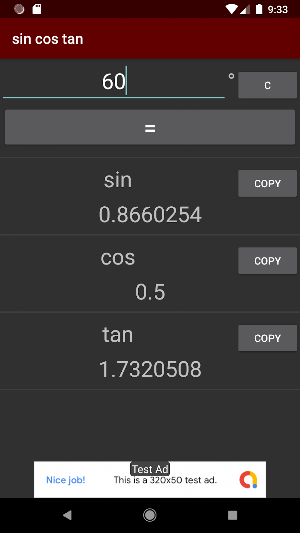 sin cos tan Screenshot 3