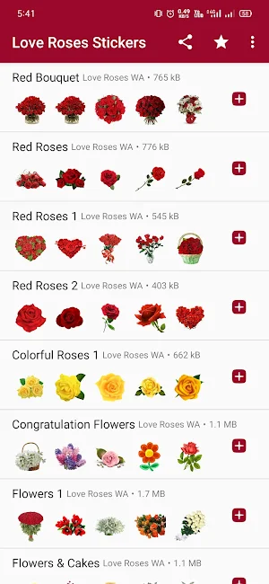 WASticker: Love Roses Stickers Screenshot 0