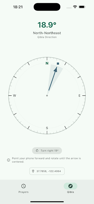 Prayer Times - Salah & Qibla Screenshot 1