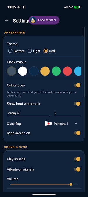 Sailing Timer Screenshot 0