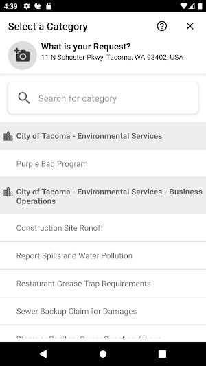 TacomaFIRST 311 Screenshot 2