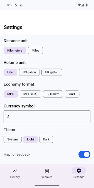 FuelTrail: Fuel Log & MPG Screenshot 3