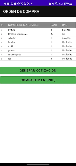 Cotizador Pintura Screenshot 1