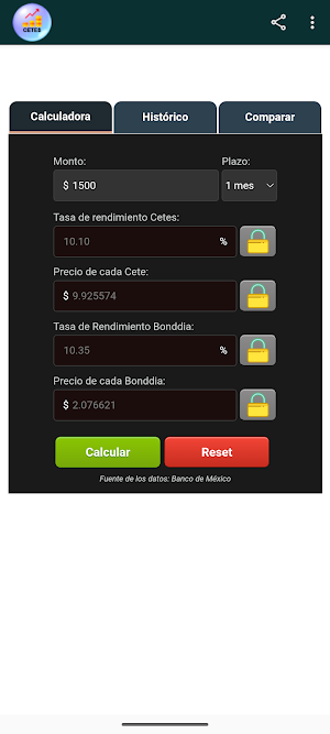 Calculadora CETES Screenshot 0