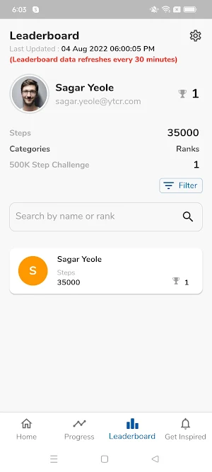 500K Step Challenge Screenshot 3