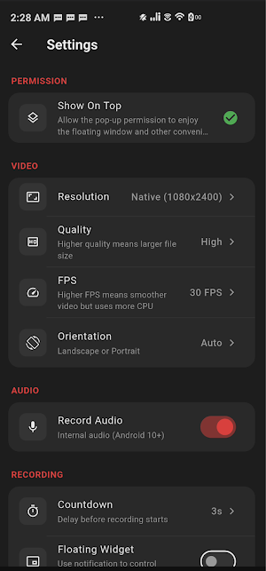 Screen Recorder - XY recorder Screenshot 1