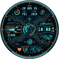 Cyber Circuit HUD Watch Face