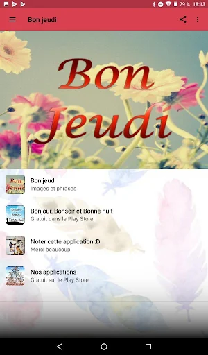 Bon Jeudi - Images et phrases Screenshot 0
