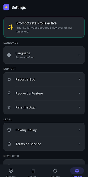 PromptCrate: AI Prompt Manager Screenshot 0