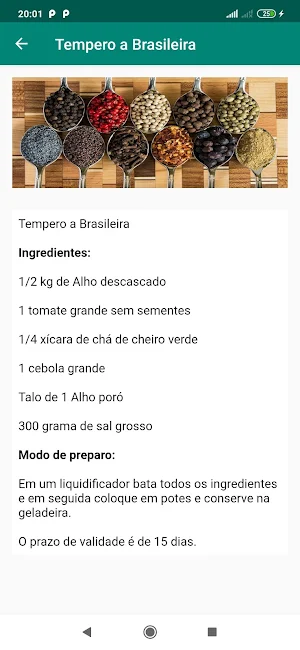 Receitas De Temperos |Caseiro Screenshot 2