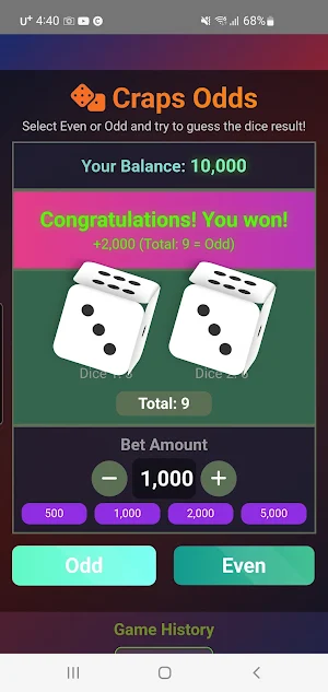 Craps Odds Screenshot 1