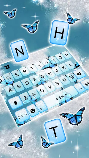 Shining Butterfly Keyboard Background Screenshot 1
