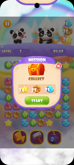 Panda Match Puzzle Game 3 Screenshot 2