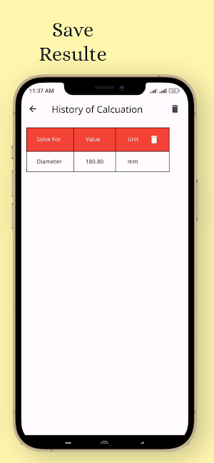Circumference to Diameter Calc Screenshot 3