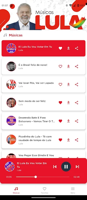 Músicas Lula 2023 Screenshot 0