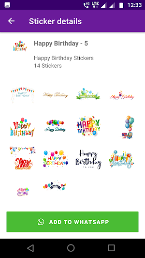 Happy Birthday Stickers - WA Screenshot 3