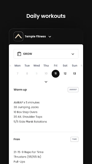 Temple Fitness Screenshot 3