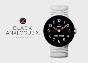 Black Analogue X Watch Face Screenshot 0
