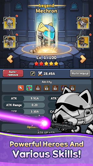 Cat Fortress : Idle Defense Screenshot 2