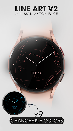 Minimal Art Line v2 watch face Screenshot 2