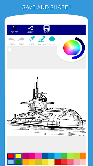 Submarine Coloring Book Screenshot 1