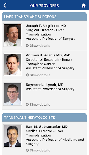 Emory Liver Transplant Screenshot 2