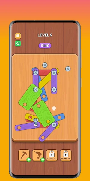 Screw Puzzle: Woods & Nuts Screenshot 0