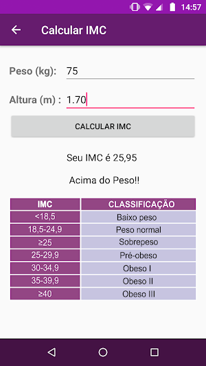 IMC e Dicas Para Emagrecer Screenshot 1