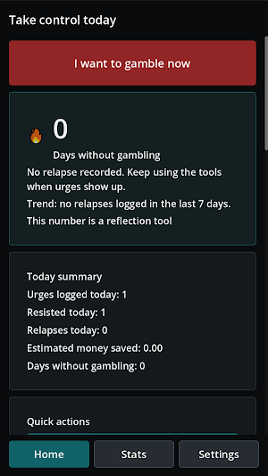Control - Quit Gambling Screenshot 0