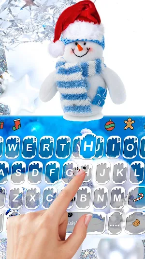 Blue Christmas1 Keyboard Theme Screenshot 1