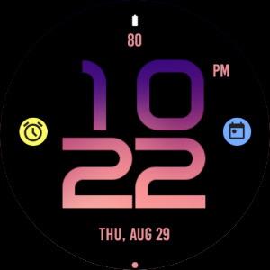 Stylish Violet Watch Face Screenshot 3