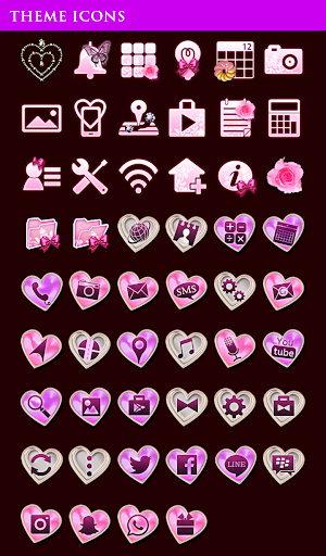Decorative Hearts Theme +HOME Screenshot 3