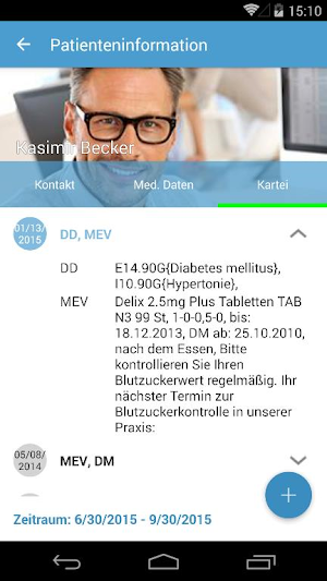 CGM M1 PRO Meine Patienten-App Screenshot 1