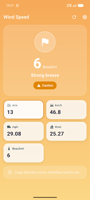 Wind Speed Converter Screenshot 2
