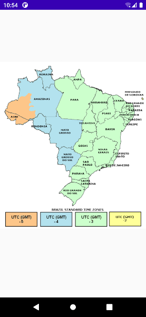 Brazilian Timezone Clock Screenshot 1