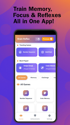 Brain Reflex - Mini games Screenshot 0