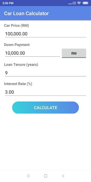 Car Loan Calculator (Malaysia) Screenshot 0