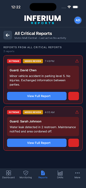 Inferium Reports Screenshot 1
