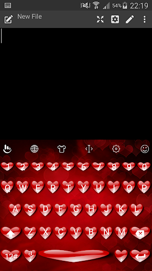 Keyboard Theme V Love Hearts Screenshot 0