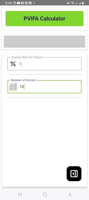 PVIFA Calculator Screenshot 2
