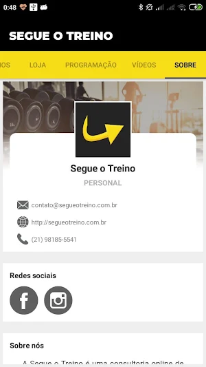 Segue o Treino Screenshot 3