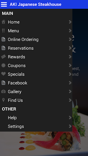 AKI Japanese Steakhouse Screenshot 1
