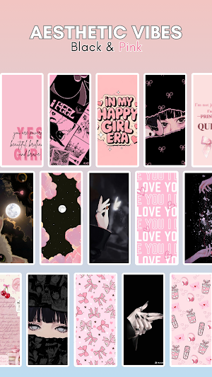 Black Pink Aesthetic Wallpaper Screenshot 0