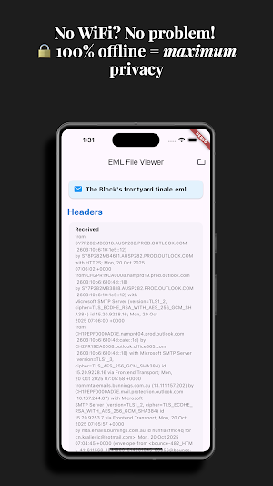 EML Forensic Viewer Screenshot 2