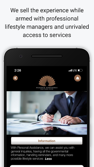 Peacock Concierge Screenshot 3