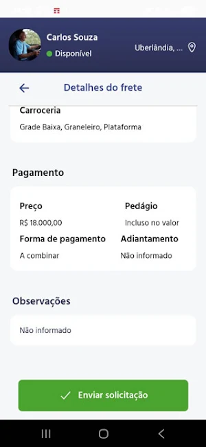 NFretes Screenshot 2