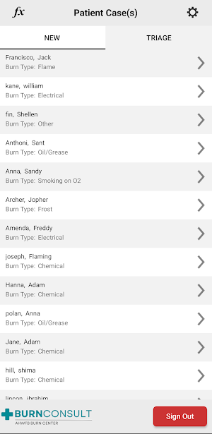 WF BurnConsult Screenshot 3