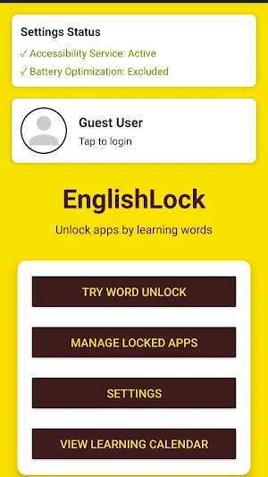 EnglishLock Screenshot 0