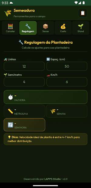 Cálculo de Semeadura Screenshot 1